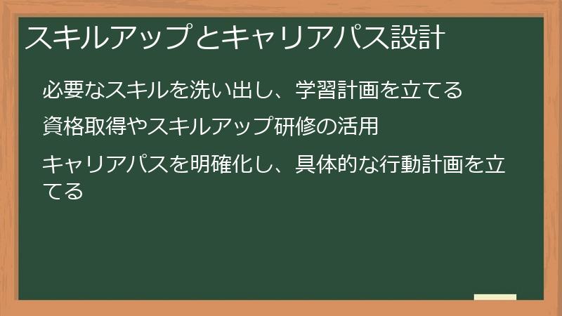 スキルアップとキャリアパス設計